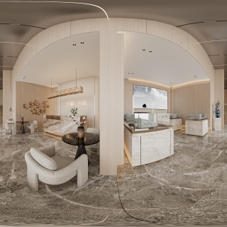 现代售楼部全景