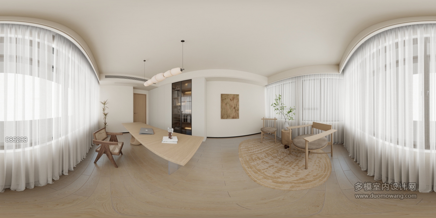 原木书房休闲区