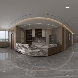 新中式棋牌室前台