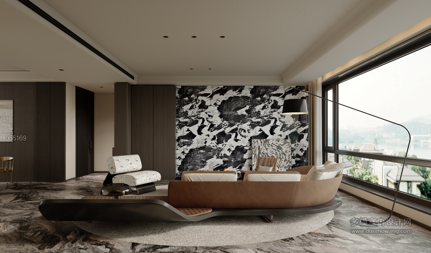 意式轻奢 电视墙