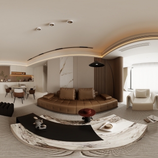 现代原木客餐厅