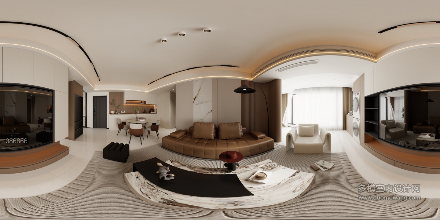 现代原木客餐厅