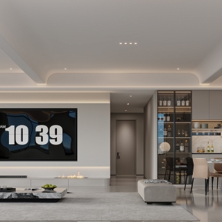 现代风格电视背景特写