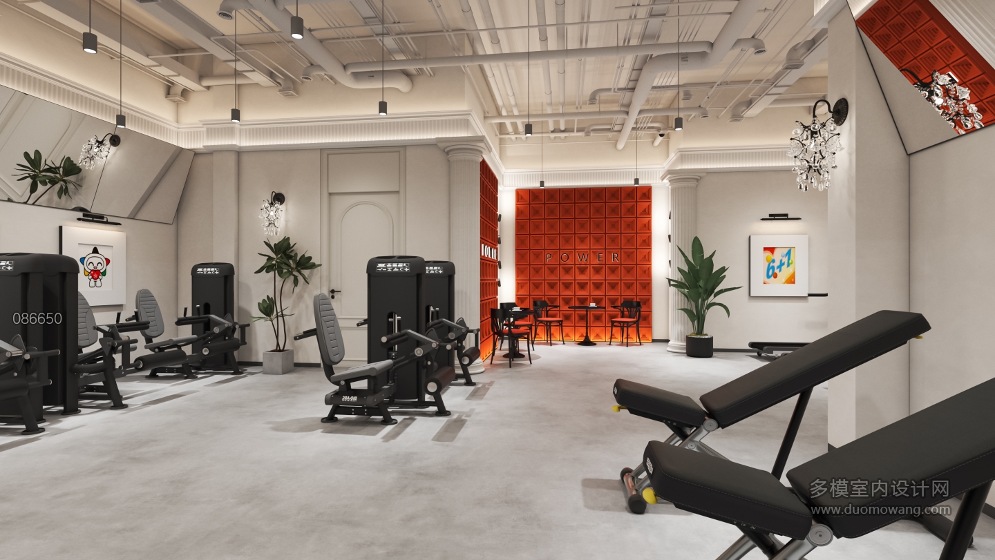 打卡健身力量区单张