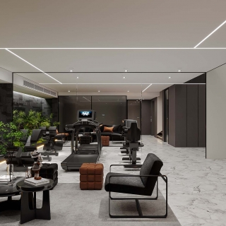 现代负二楼健身休闲区1