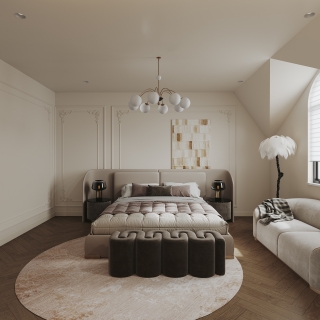 法式奶油三层左侧卧室