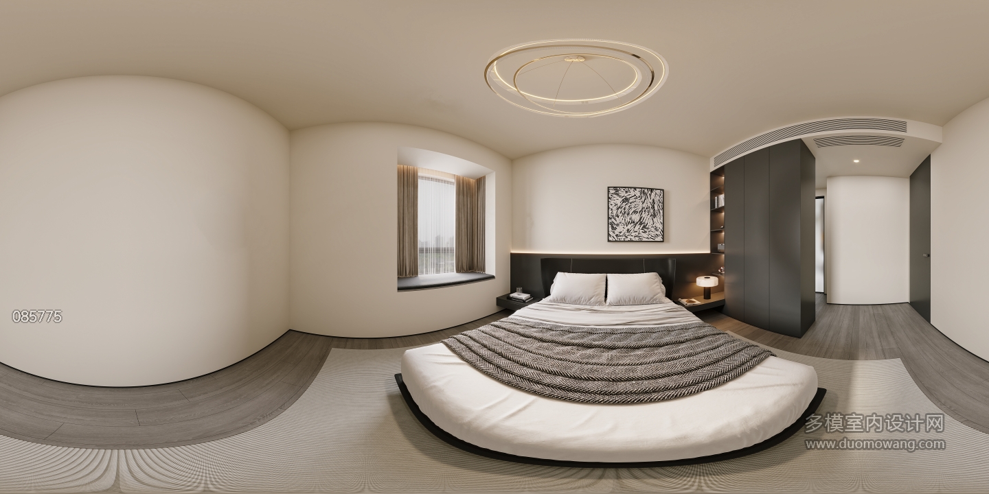 现代主卧全景