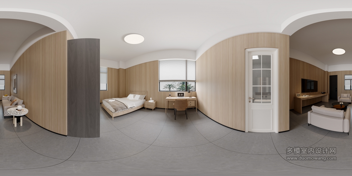 现代办公宿舍楼领导宿舍全景