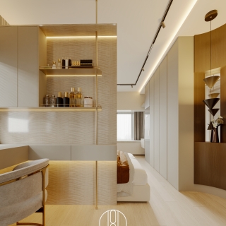 现代主人房梳妆台