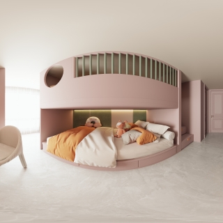 法式二楼卧室全景