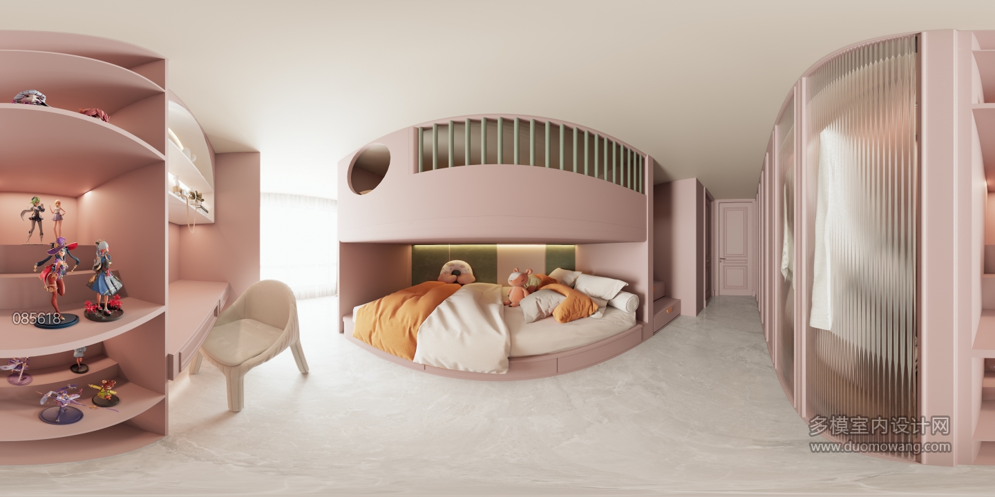 法式二楼卧室全景