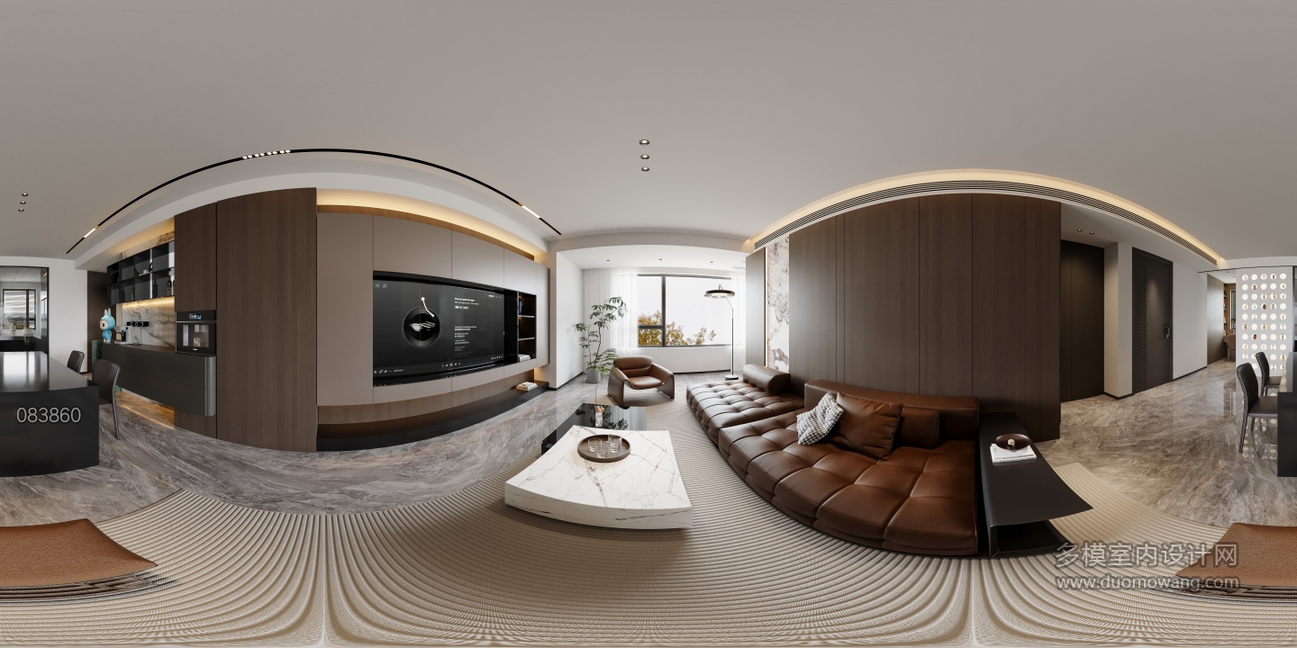 现代客餐厅全景