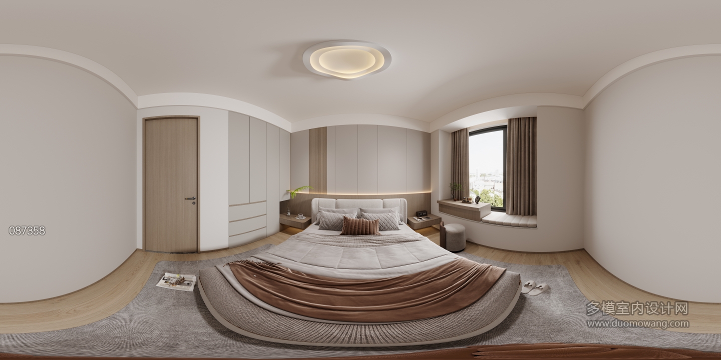 现代主卧全景