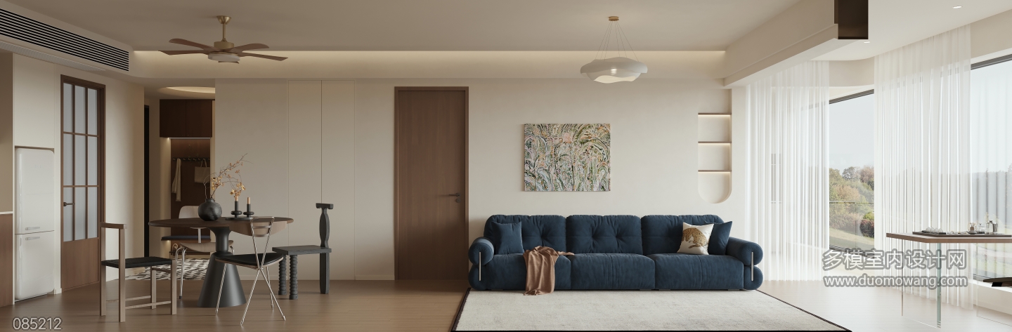 现代 中古风 客厅 单张1