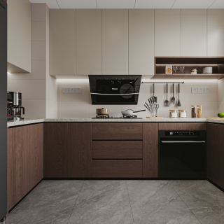 中古风厨房特写