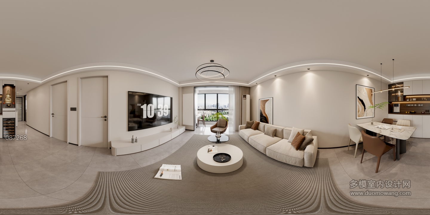 现代客餐厅全景