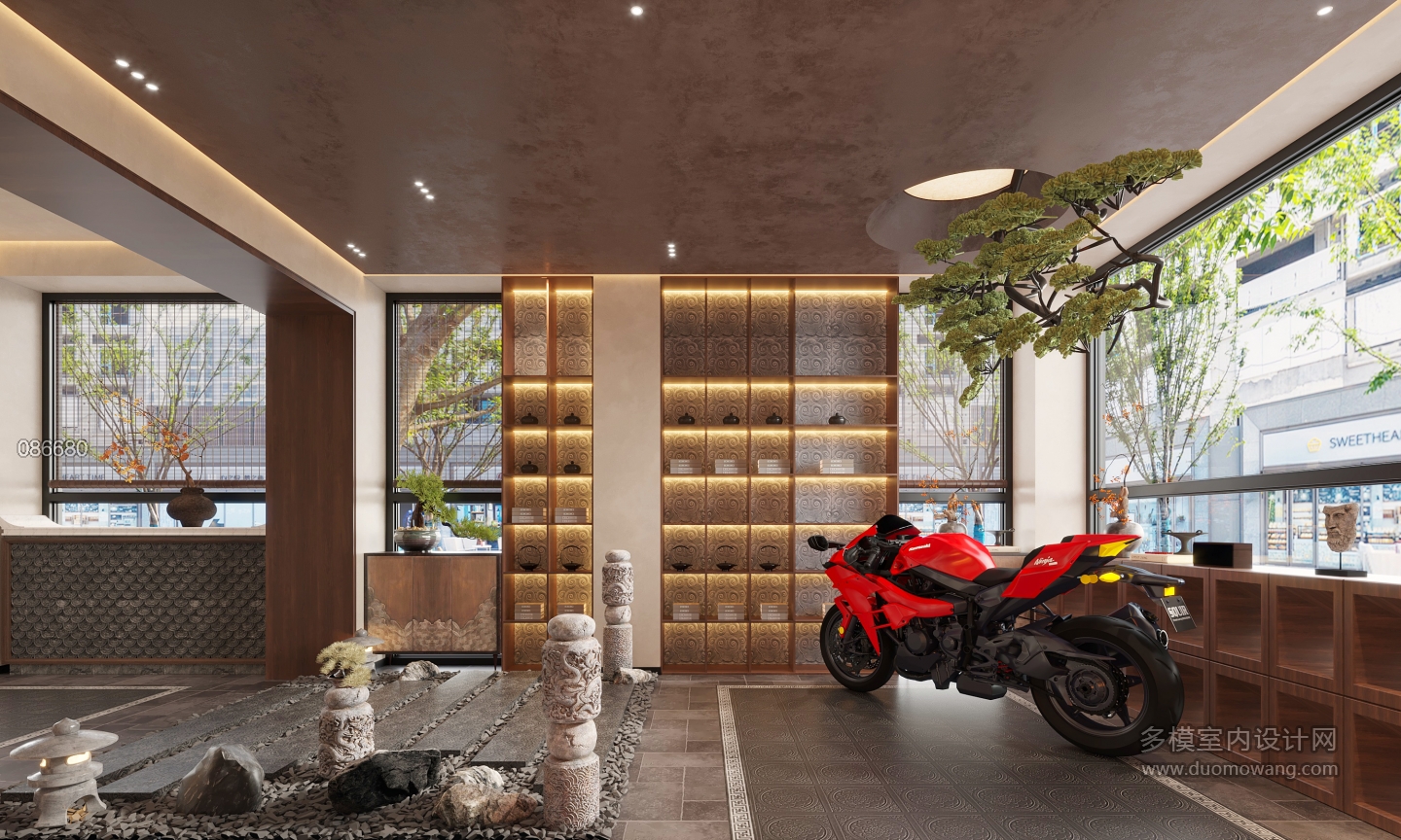 新中式入户前庭002