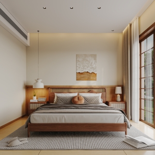 日式风卧室特写
