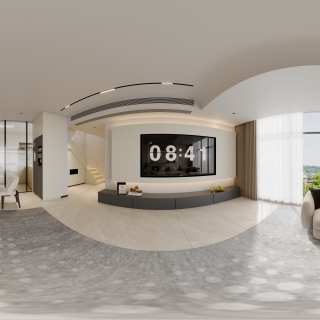 现代客餐厅全景