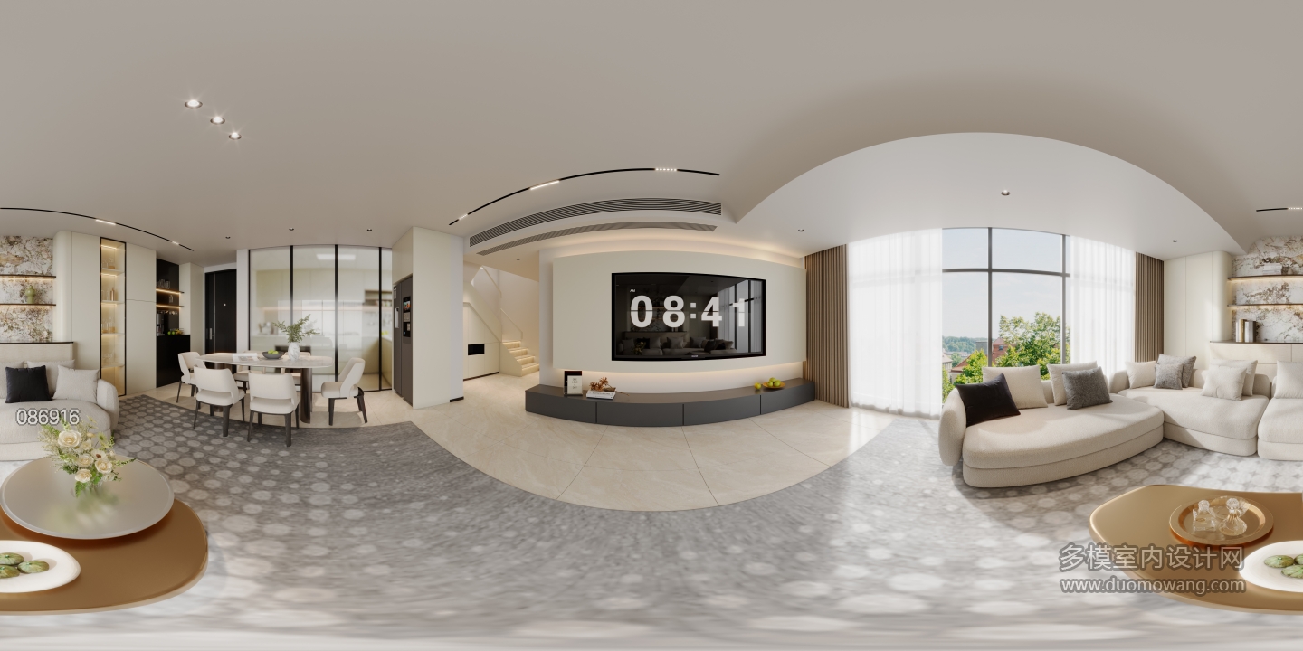 现代客餐厅全景