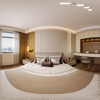 新中式主卧全景