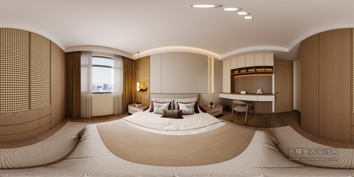 新中式主卧全景