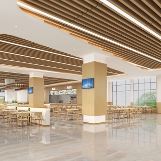 现代食堂餐厅入户视角 (1)