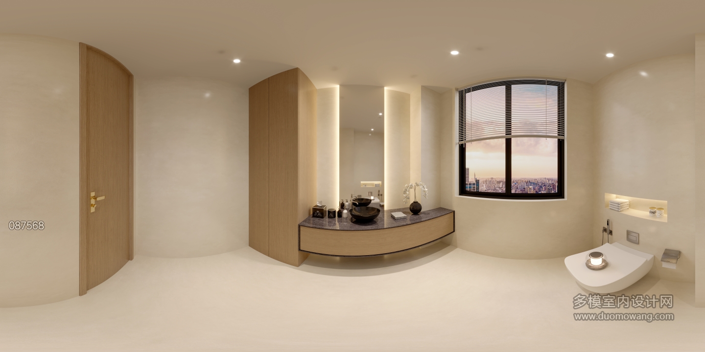 现代卫生间全景