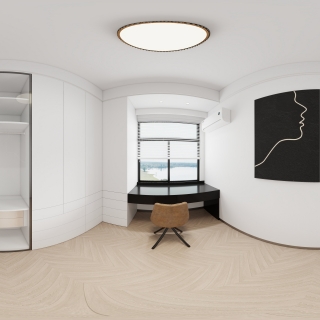 现代黑白灰多功能室