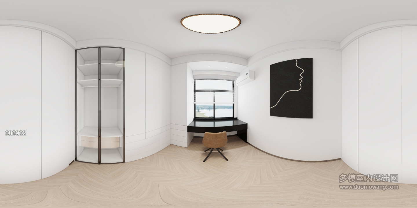 现代黑白灰多功能室