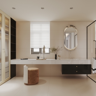 法式奶油二层主卧卫生间