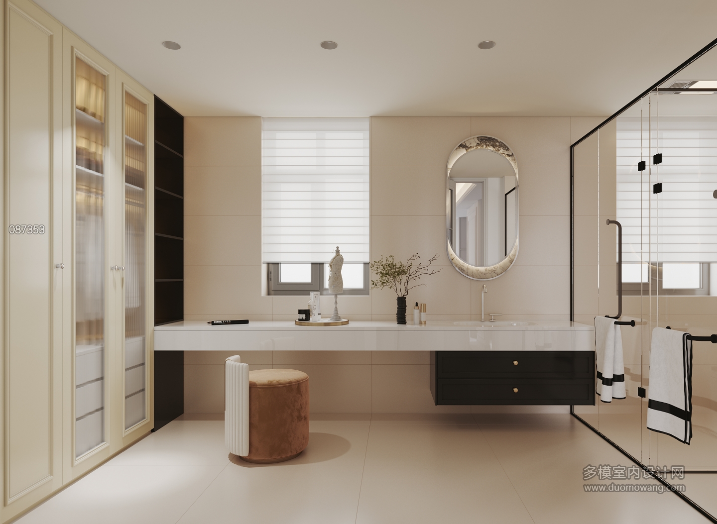 法式奶油二层主卧卫生间