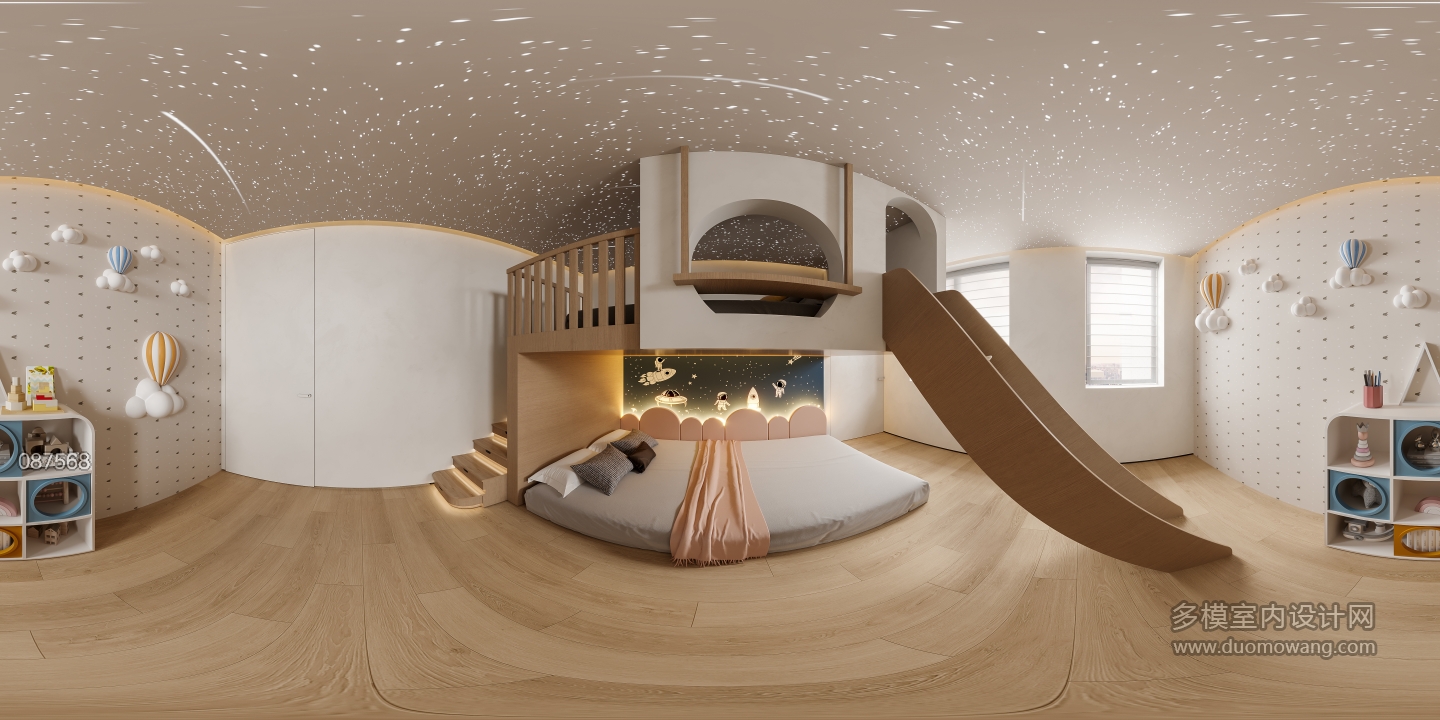 现代小孩房全景