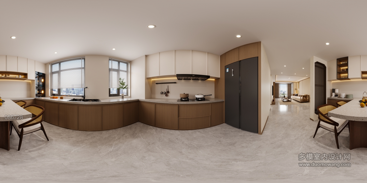 新中式餐厅全景