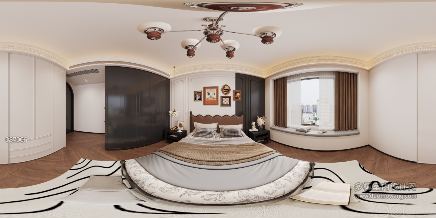 复古主卧全景