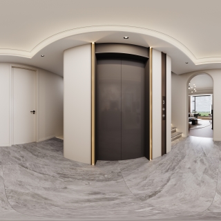 美式三楼楼梯间全景