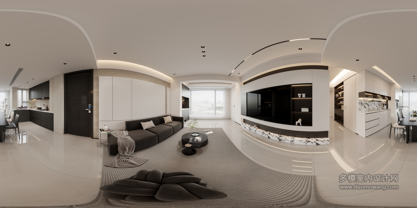 现代客餐厅全景