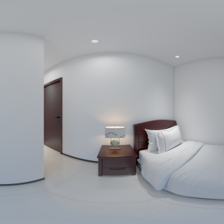 现代洽谈室休息区全景