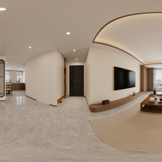 新中式客厅全景