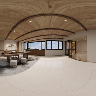 宋式美学三楼茶室全景