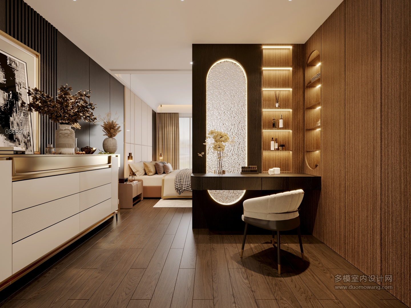 现代主卧梳妆台