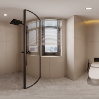 新中式卫生间全景