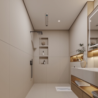 现代卫生间特写