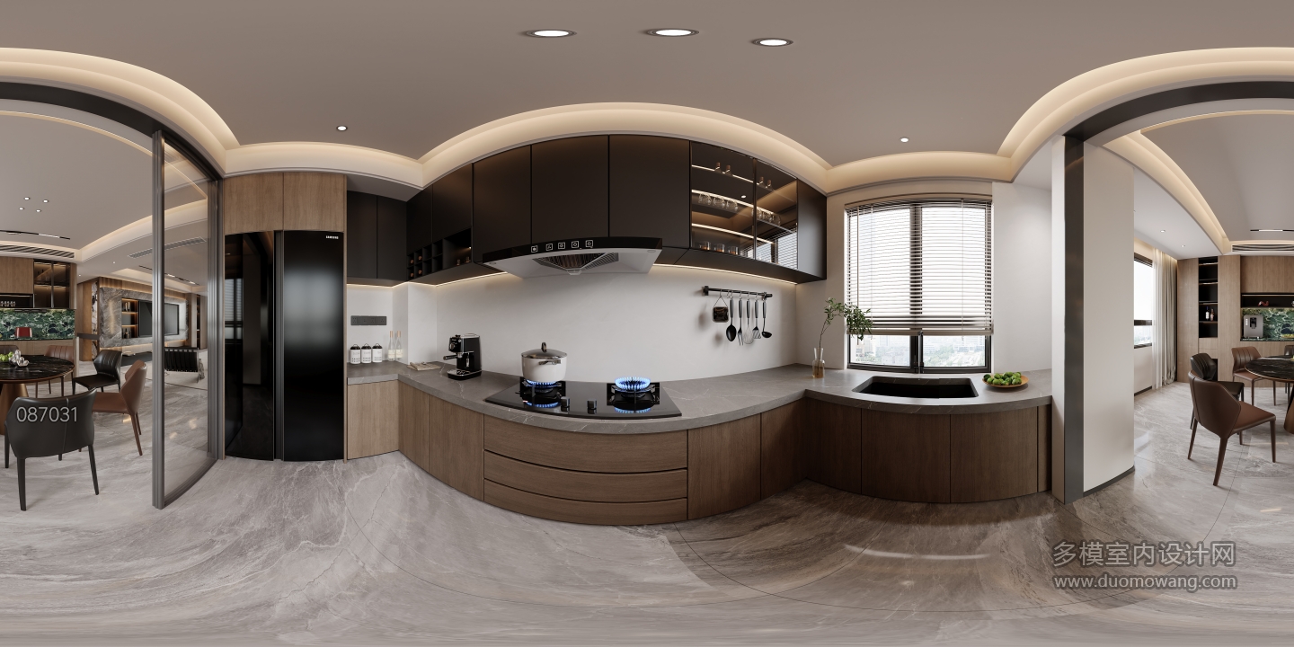 意式 厨房 全景