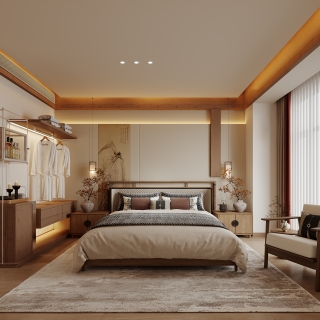 新中式一号公寓主卧