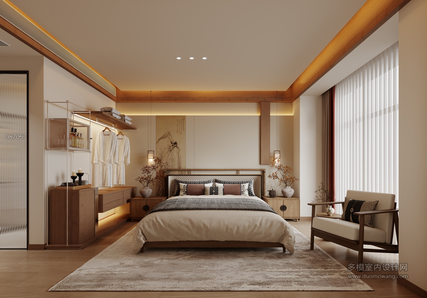 新中式一号公寓主卧