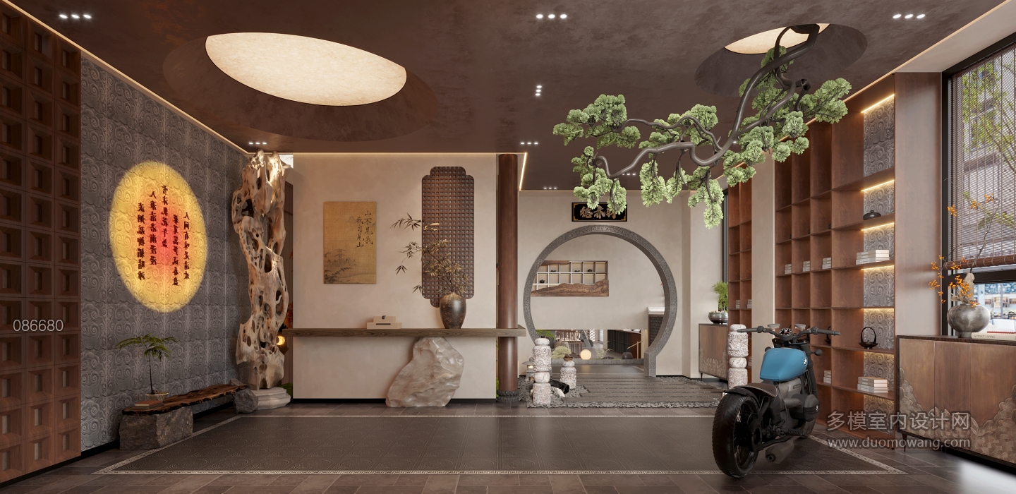 新中式会所进门