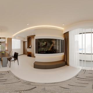 现代客餐厅全景