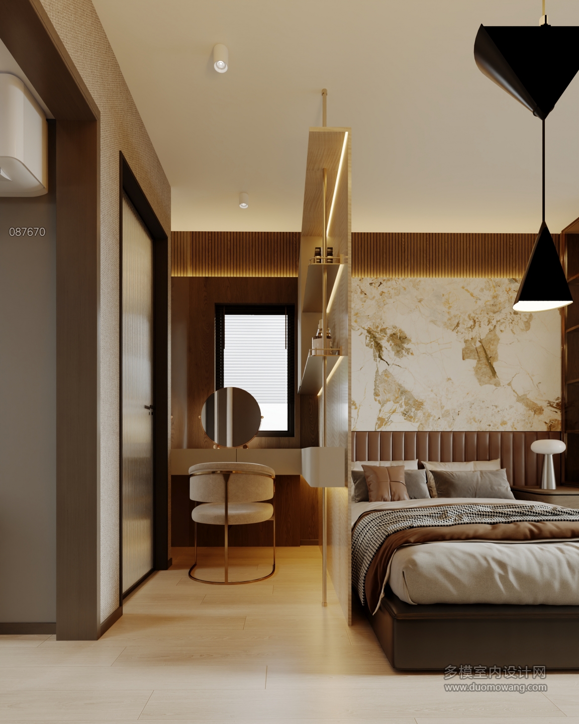 现代主人房静态3