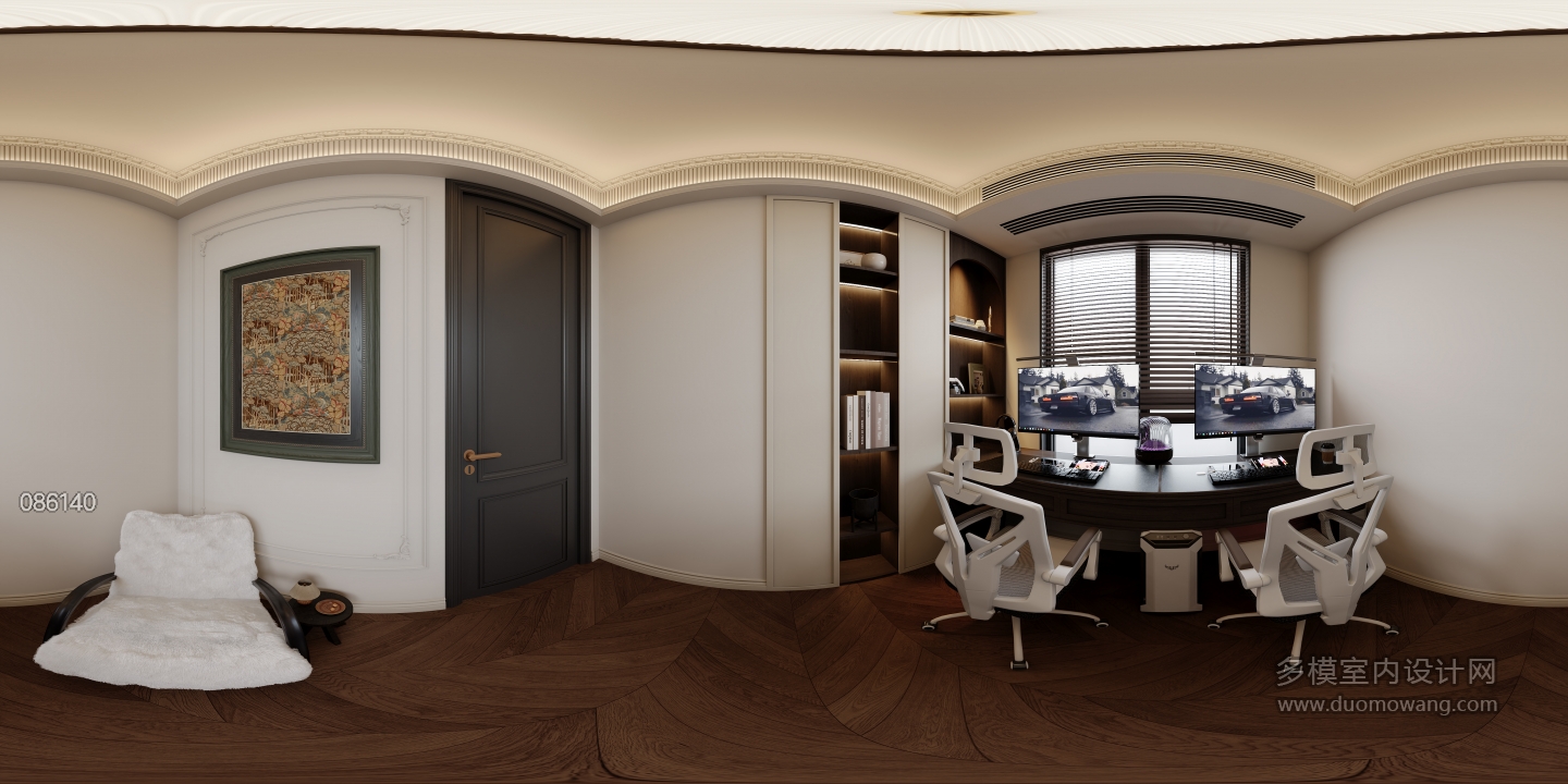 法式复古 书房 全景